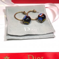 Orecchini retrò Dior Tribales con sfera multicolore, da donna, in ottone, asimmetrici, con CD, prezzo America Orecchini retrò Dior Tribales con sfera multicolore, da donna, in ottone, asimmetrici, con CD, prezzo America