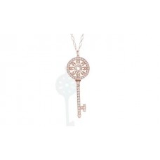 Collana Tiffany Co con petali e chiavi in oro rosa, con pendente girasole e diamanti