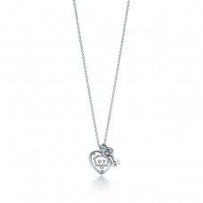 Tiffany Return To Collana da donna con ciondolo a forma di cuore in argento 925 con chiave e lucchetto