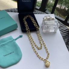 Tiffany Hardwear Collana con ciondolo con perla dorata dei Mari del Sud, collana a maglie femminili, tonalità argento/oro giallo, prezzo nel Regno Unito