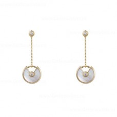 Orecchini Cartier Amulette de Cartier Diamanti bianchi in madreperla