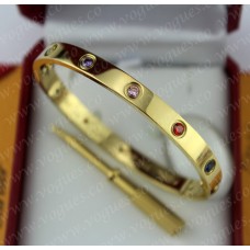 Bracciale Cartier Love Oro giallo Diamanti colorati