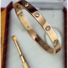 Bracciale Love Cartier in oro rosa 10 diamanti