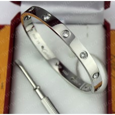 Bracciale Cartier Love in oro bianco 10 diamanti