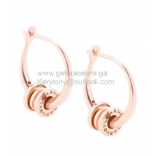 Orecchini a cerchio Bvlgari B.zero1 in oro rosa e oro bianco Orecchini a cerchio Bvlgari B.zero1 in oro rosa e oro bianco