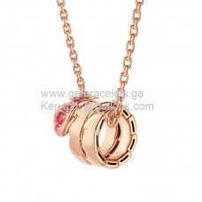 Collana Bvlgari Serpenti con rubini in oro rosa