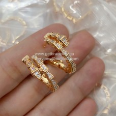 Orecchini Bvlgari Serpenti Viper in oro rosa con diamanti