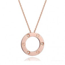 Collana con pendente Love Cartier in oro rosa con 3 diamanti Collana con pendente Love Cartier in oro rosa con 3 diamanti