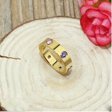 Cartier Love Ringv Oro giallo Zaffiri Granati Ametista