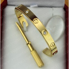 Bracciale Love semiaperto Cartier in oro giallo 4 diamanti Bracciale Love semiaperto Cartier in oro giallo 4 diamanti