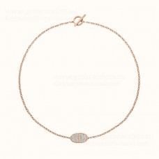UK Collana Chaine DAncre Verso con diamanti Champagne UK Collana Chaine DAncre Verso con diamanti Champagne