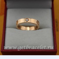 Anello Cartier Love in oro rosa con 3 diamanti Anello Cartier Love in oro rosa con 3 diamanti