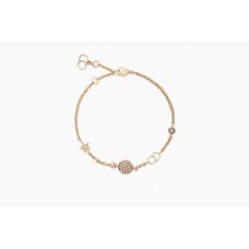 Bracciale Dior La petite Tribale CD BallPearl placcato oro con diamanti