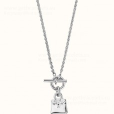 Ciondolo amuleto Hermes Birkin in argento Ciondolo amuleto Hermes Birkin in argento