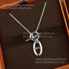 Collana con pendente a catena Hermes Chaine D'Ancre in argento sterling Collana con pendente a catena Hermes Chaine D'Ancre in argento sterling