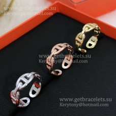 Anello Hermes Chaine DAncre Enchainee in oro bianco/oro rosa/oro giallo Anello Hermes Chaine DAncre Enchainee in oro bianco/oro rosa/oro giallo