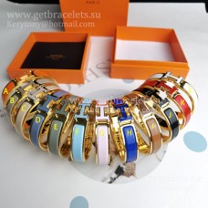Bracciale Hermes Clic Clac H smaltato con hardware placcato palladio PM 12 mm prezzo Bracciale Hermes Clic Clac H smaltato con hardware placcato palladio PM 12 mm prezzo