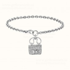 Bracciale Hermes Constance Amulette in oro bianco con diamanti tonati nel Regno Unito Bracciale Hermes Constance Amulette in oro bianco con diamanti tonati nel Regno Unito