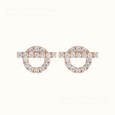 Orecchini Hermes Finesse in oro rosa con diamanti