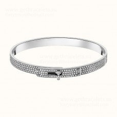 Bracciale Hermes Kelly con pavé di diamanti Argento/Oro giallo/Oro rosa Prezzo più basso