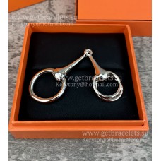 Anello/fibbia per sciarpa Hermes Mors in oro bianco