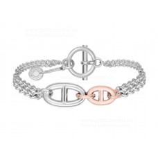Bracciale Hermes Farandole in argento con gioielli da donna in oro rosa Bracciale Hermes Farandole in argento con gioielli da donna in oro rosa