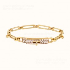 Bracciale Hermes da donna Kelly Chaine con diamanti Gioielli in argento/oro giallo/oro rosa Bracciale Hermes da donna Kelly Chaine con diamanti Gioielli in argento/oro giallo/oro rosa