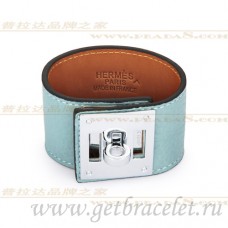 Bracciale Hermes Kelly Dog blu con argento