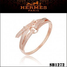 Bracciale Hermes Debridee in oro rosa con diamanti Bracciale Hermes Debridee in oro rosa con diamanti