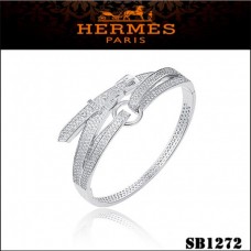 Bracciale Hermes Debridee in oro bianco con diamanti Bracciale Hermes Debridee in oro bianco con diamanti