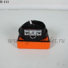 Bracciale Hermes Rivale a doppio giro in argento nero Bracciale Hermes Rivale a doppio giro in argento nero