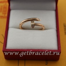 Anello Cartier Juste Un Clou Oro rosa con diamanti Anello Cartier Juste Un Clou Oro rosa con diamanti