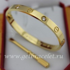  Cartier Bracciale Love in oro giallo da uomo e da donna con 4 diamanti