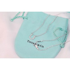 Collana in argento 925 con pendente Tiffany a ferro di cavallo e diamanti