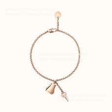 Bracciale Hermes Kelly Clochette in oro rosa 17 cm Gioielli Bracciale Hermes Kelly Clochette in oro rosa 17 cm Gioielli