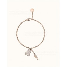 Hermes Kelly Clochette Bracciale in oro rosa con diamanti 17 cm Negozio nel Regno Unito