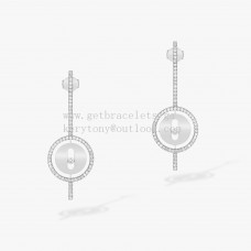 Orecchini Messika Lucky Move Arrow con diamanti in oro bianco e oro rosa Orecchini Messika Lucky Move Arrow con diamanti in oro bianco e oro rosa