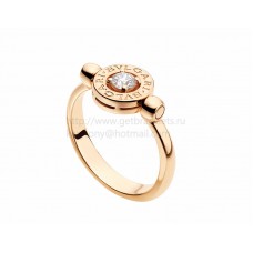 Anello BVLGARI BVLGARI Flip in oro rosa con diamante