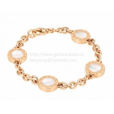 Bracciale BVLGARI BVLGARI in Oro Rosa con Madreperla e Onice