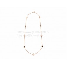 Sautoir BVLGARI BVLGARI in Oro Rosa con Madreperla e Onice