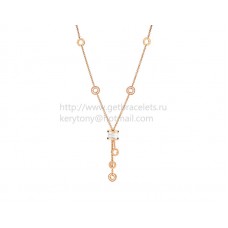 Collana Bvlgari B.zero1 in oro rosa con ceramica bianca e pavé di diamanti Collana Bvlgari B.zero1 in oro rosa con ceramica bianca e pavé di diamanti