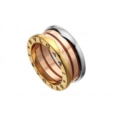 Bellissimo anello Bulgari B.zero1 a 3 fasce in oro rosa bianco e giallo Bellissimo anello Bulgari B.zero1 a 3 fasce in oro rosa bianco e giallo