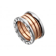 Bellissimo anello Bulgari B.zero1 a 4 fasce in oro rosa e bianco Bellissimo anello Bulgari B.zero1 a 4 fasce in oro rosa e bianco