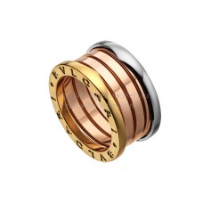 Anello Bvlgari B.zero1 a 4 fasce in oro rosa bianco e giallo
