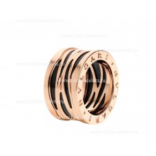 Anello Bvlgari B.zero1 Legend a 4 fasce in oro rosa 18kt e ceramica nera Anello Bvlgari B.zero1 Legend a 4 fasce in oro rosa 18kt e ceramica nera