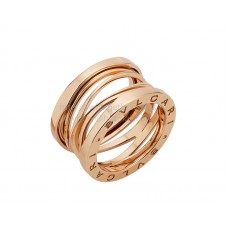 Anello Bvlgari B.zero1 Legend geometrico a 4 fasce in oro rosa