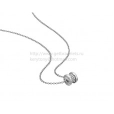 Collana Bvlgari B.zero1 in oro bianco con pavé di diamanti Collana Bvlgari B.zero1 in oro bianco con pavé di diamanti