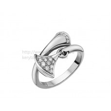 Anello Bvlgari DIVAS Dream in oro bianco con pavé di diamanti Anello Bvlgari DIVAS Dream in oro bianco con pavé di diamanti