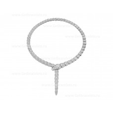 Collana Bvlgari Serpenti in oro bianco 18 carati con pavé di diamanti