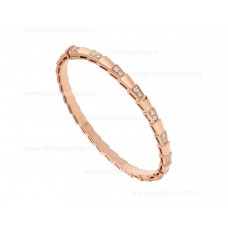 Bracciale Bvlgari Serpenti Viper in oro rosa 18 carati con diamanti Demi-Pave
